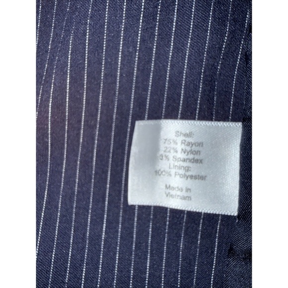 Lane Bryant Navy‎ Blue Pinstripe Blazer Jacket Women Plus Size size 22 preloved - Picture 12 of 12